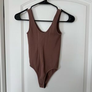 Brown Ribbed Zara Bodysuit